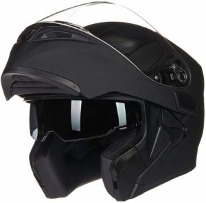 ILM Motorcycle Dual Visor Flip up Modular Full Face Helmet