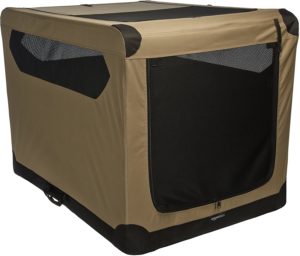 AmazonBasics Soft Foldable Travel Dog Crate