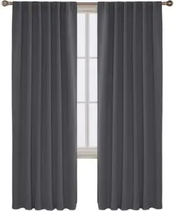 Deconovo Room Darkening Rod Pocket and Back Tab Curtain