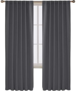 Deconovo Room Darkening Rod Pocket and Back Tab Curtain