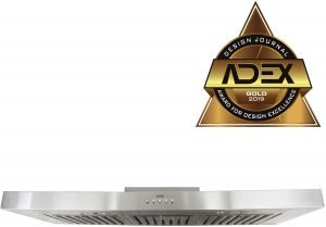 KOBE RAX2136SQB-1 36-inch Brillia  Under Cabinet Range Hood