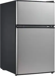 Midea  WHD-113FSS1 3.1 Cu.Ft Compact Double Door Refrigerator