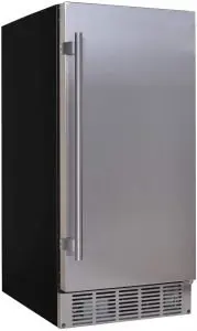 EdgeStar IB250SS 15 Inch Wide 20 Lb. Built-In Ice Maker with 25 Lbs 