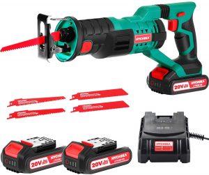 HYCHIKA Cordless 20V 2Ah Reciprocating Saw, quiet reciprocating saw