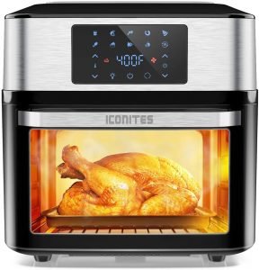 Iconites 20 Quart Air Fryer Toaster Oven, large quiet air fryer