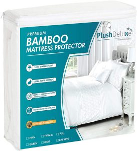 PlushDeluxe Premium Bamboo Mattress Protector