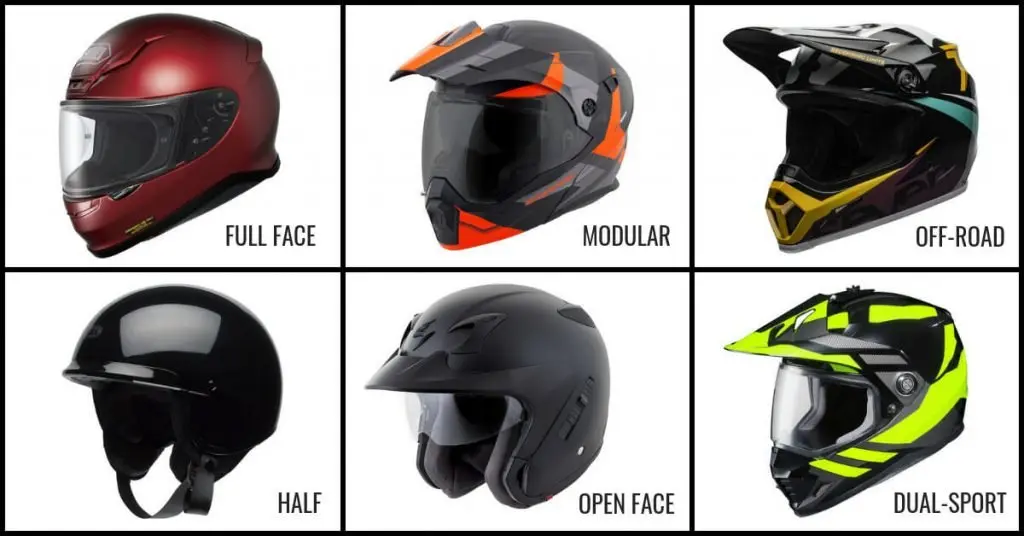 types of motorcycle helmets