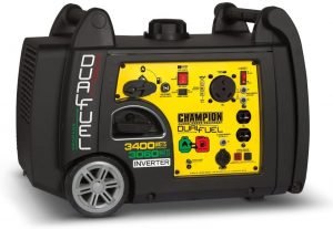 Champion 3400 Watt Dual Fuel RV Ready Portable Inverter Generator, quiet generator for camping