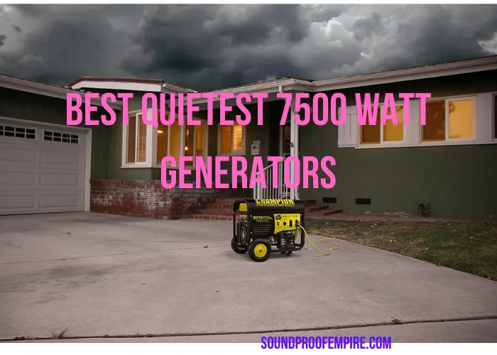 quietest 7500 watt generator