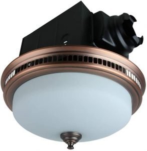 Akicon Ultra Quiet Round Exhaust Bathroom Fan with Light