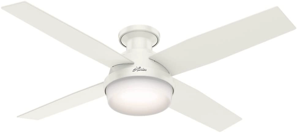 Hunter 59242 Dempsey 52 Inch Indoor  Low Profile Ceiling Fan with LED Light
