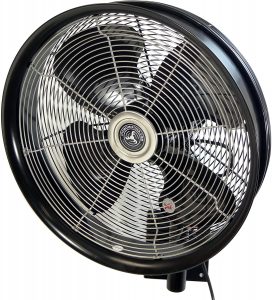 HydroMist 18 inch Shrouded  Outdoor Wall Mount Oscillating Fan